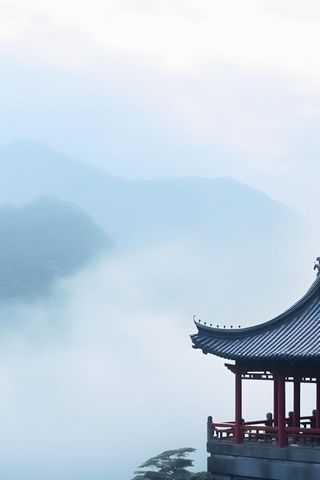 国风建筑意境背景