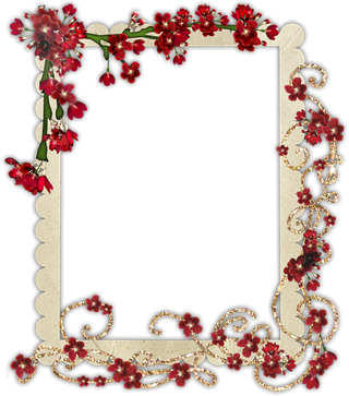 红色花朵卡通简笔春季素材谷雨