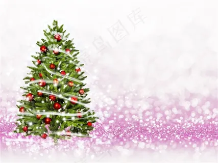 精美圣诞树背景大图