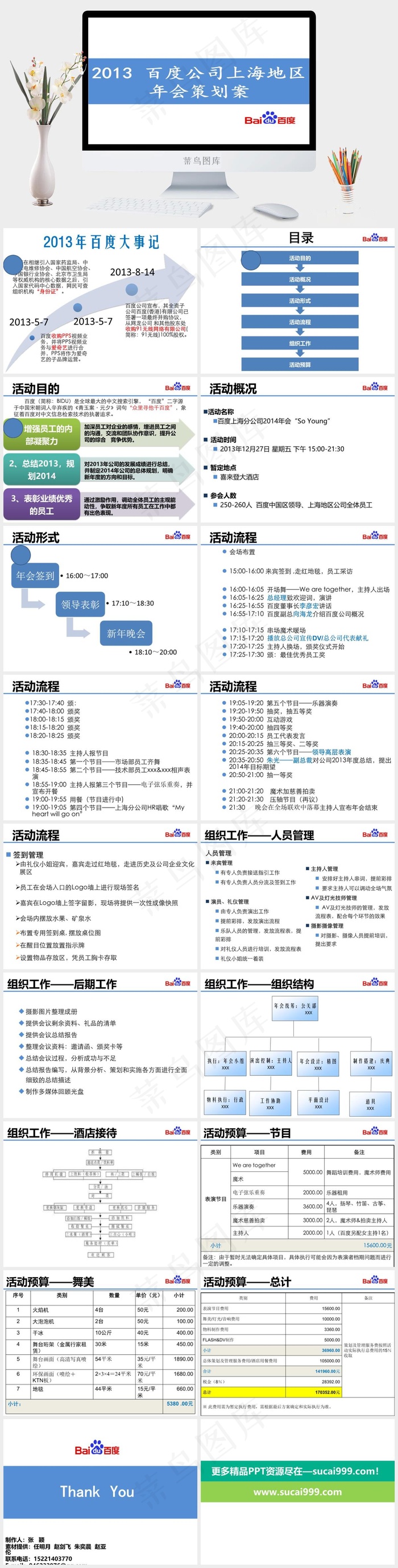 白色蓝色营销PPT模板