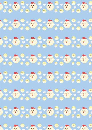 可爱母鸡带小鸡