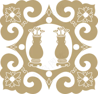 中国风传统吉祥寓意图案古代喜庆祥瑞纹样纹饰PNG免抠