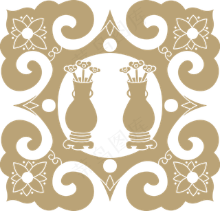 中国风传统吉祥寓意图案古代喜庆祥瑞纹样纹饰PNG免抠