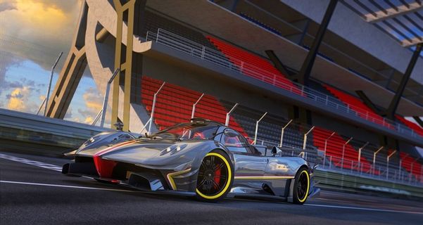 赛车道内高跑车高清摄影图片