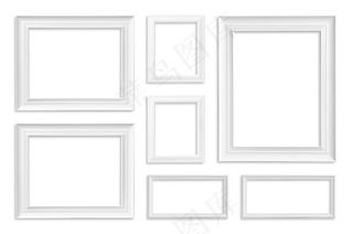 七款白色方形时尚画框相框