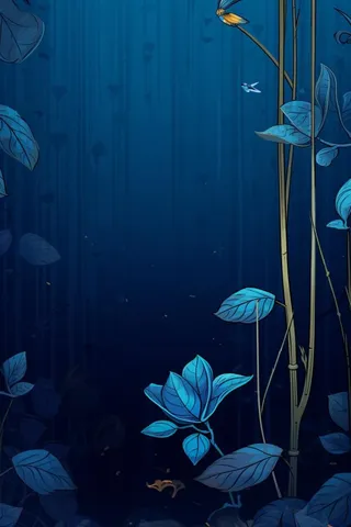 高端大气蓝色荷花线条背景