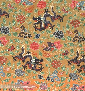 传统吉祥龙纹花纹图案背景素材