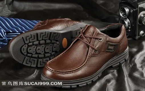 高清棕色男式皮鞋图片