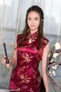穿着旗袍的高清美女杨暖图片