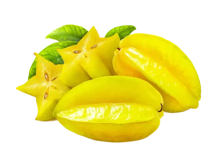 杨桃 (5)水果超市商品白底图免抠实物摄影png格式图片透明底