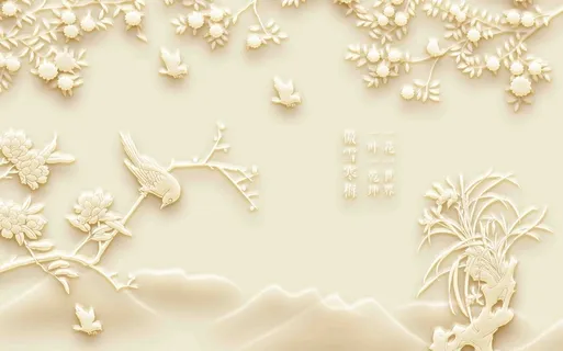 新中式浮雕背景墙 新中式浮雕背景墙
