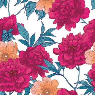 花卉唯美手绘花朵面料纹理手机壳布料面料印花服装矢量图案素材