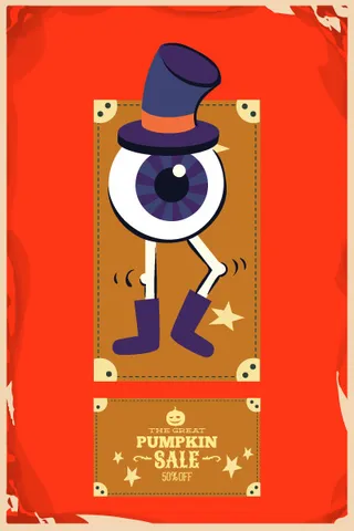 万圣节小鬼捣蛋儿童矢量插画扁平