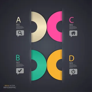 免抠潮流彩色标签