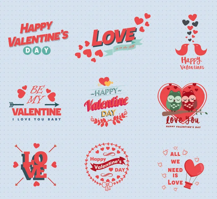 2.14情人节 背景eps,ai矢量模版下载