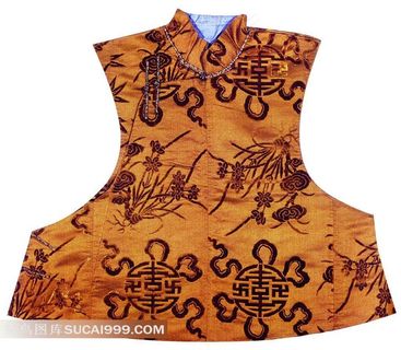 兰花寿字图案女士马甲