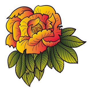 手绘国潮中国风古典牡丹花国花花卉装饰图案PSD设计素材