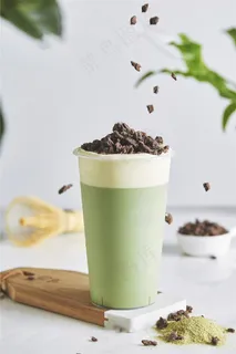咖啡店饮品图片-奥利奥抹茶奶盖 咖啡店饮品图片-奥利奥抹茶奶盖