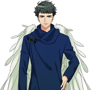 男孩天使卡通简笔蓝色卫衣素材