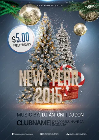 简约大气圣诞节快乐海报