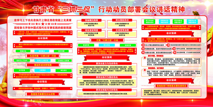 甘肃省三抓三促动员部署会议3-02psd模版下载