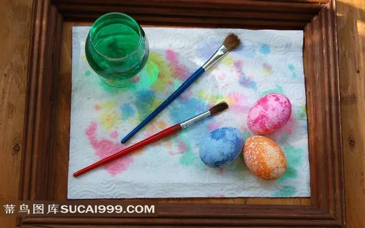 画笔彩蛋纸张杯子素材