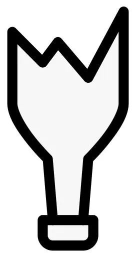 破瓶子 PNG免抠(860x1617)