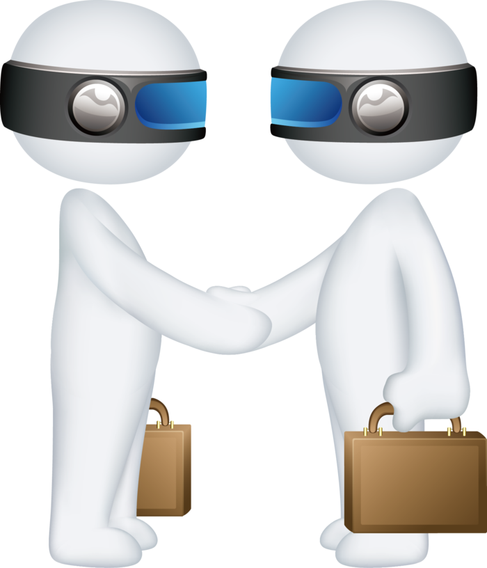 多行业戴眼镜科技感3D小人 免抠