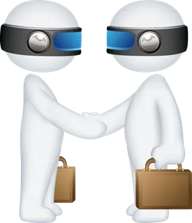 多行业戴眼镜科技感3D小人 免抠