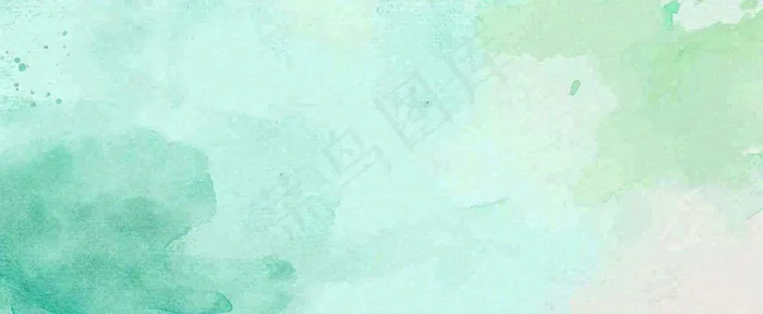 绿色水彩斑驳背景(1712x704)