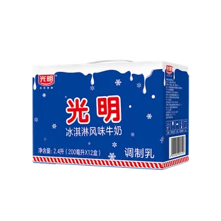 光明牛奶4超市商品白底图免抠实物摄影png格式图片透明底