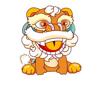 国潮醒狮中国风AI矢量卫衣T恤烫画印花手机壳图案PNG高清免抠素材