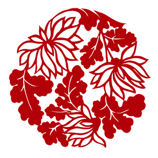 红色喜庆简约风传统吉祥纹样纹路纹理免扣PNG素材图片 (52)