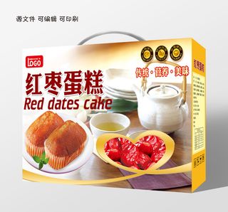 手提袋盒子红枣蛋糕包装