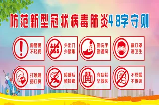 防范新型冠状病毒肺炎48字守则