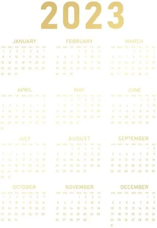 2023 年日历 PNG免抠