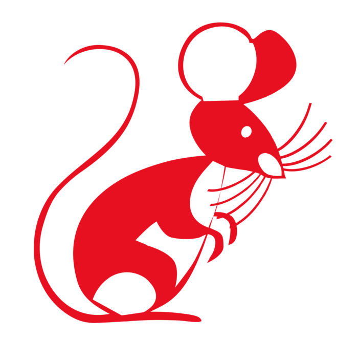 红色喜庆鼠年剪纸窗花新年快乐免扣PNG素材图片 (63)