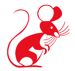 红色喜庆鼠年剪纸窗花新年快乐免扣PNG素材图片 (63)