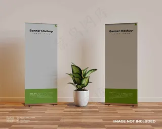 易拉宝样机 易拉宝效果图