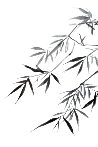 水墨竹林中式古典竹子竹叶png素材免扣