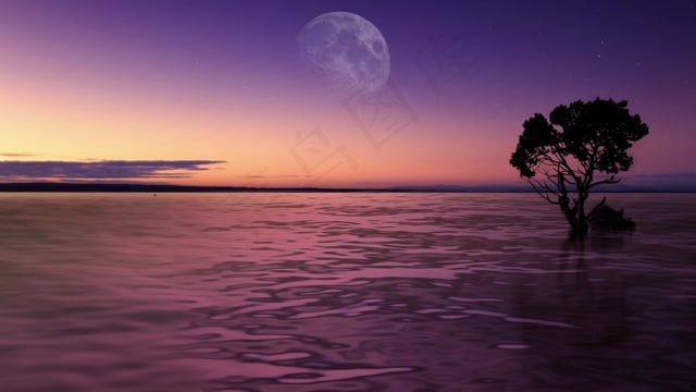 湖, 下降的夜晚, 水, 自然, 景观, 旅行