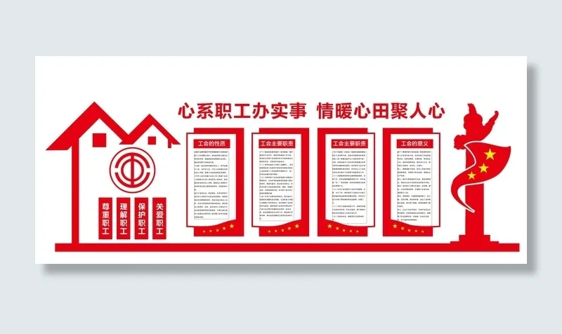职工之家文化墙cdr矢量模版下载
