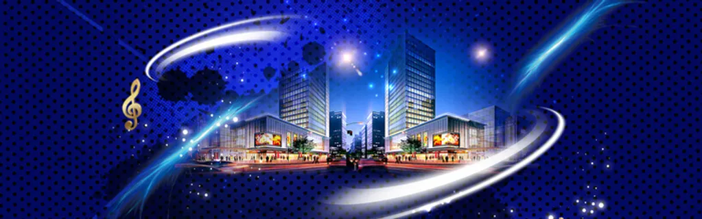 蓝色房地产现代背景