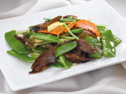 CXC02345客家腊肉炒荷兰豆4 CXC02345客家腊肉炒荷兰豆4