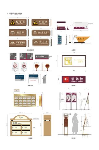 全套小区信报箱台面牌温馨提示导视牌