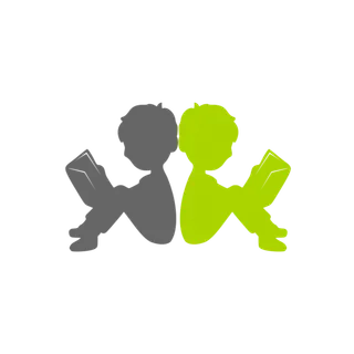 儿童坐立读书背对背卡通少儿兴趣班