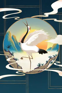 中式古典国潮来袭海报展板宣传背景图PSD设计PS模板素材