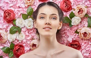 面带微笑外国美女模特写真