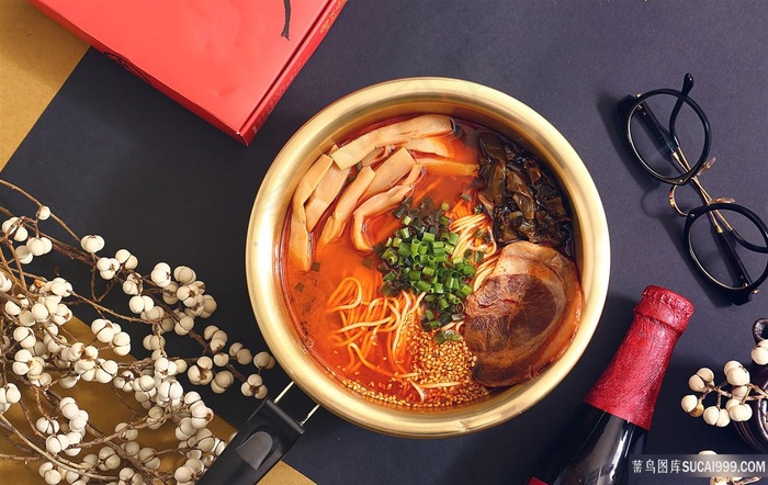 日本料理日式拉面美食图片