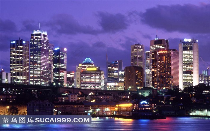 城市高楼大厦迷人夜景风景